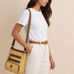 Stone Mountain Yellow and Brown Crossbody Bag